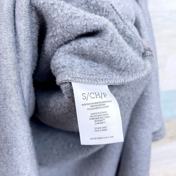 Cabi Flashdance Sweater Dress Gray French Terry Drop Waist 3459 Womens Small - Picture 7 of 9